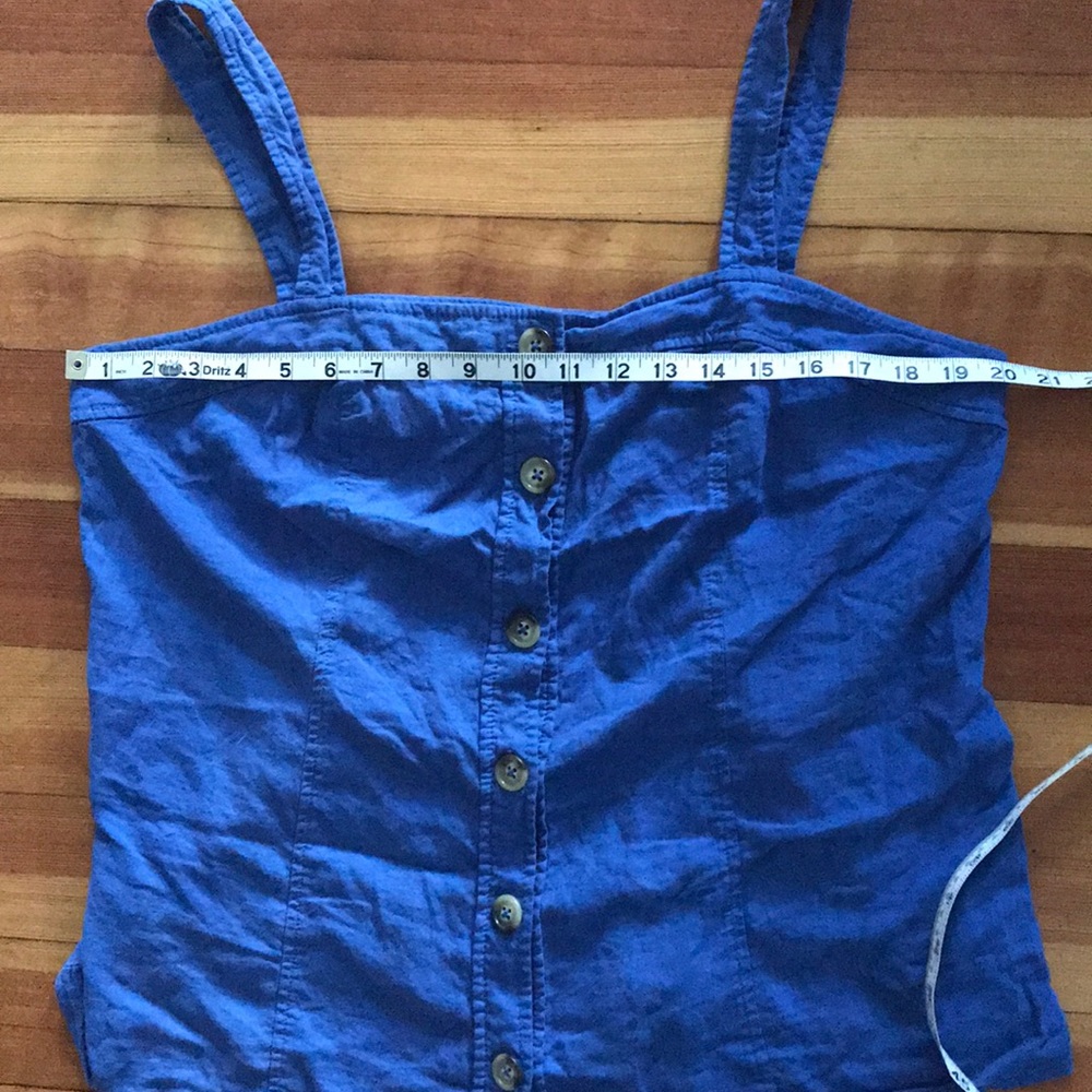 Sale EUC Anthro Maeve Berea Linen Buttondown Tank - Picture 7 of 8